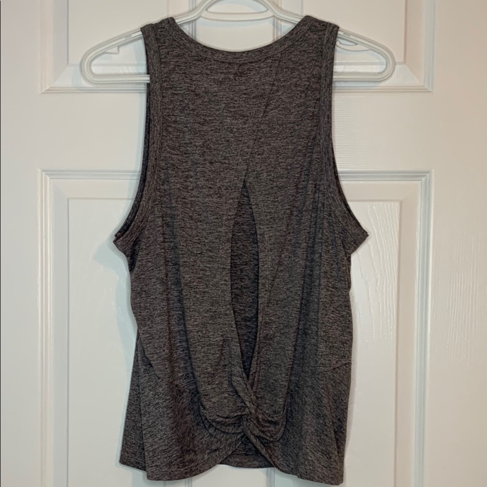 Fabletics Gray Relaxed Tank Top Open Twist Back - Picture 4 of 11